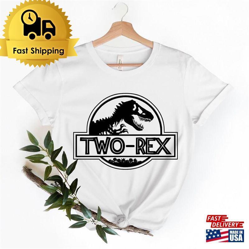 Two Rex Shirt 2nd Birthday Unisex Classic